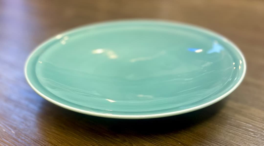 値下げ　新品　有田焼　青磁　大皿　47cm　盛皿　飾り皿　業務用　開店祝