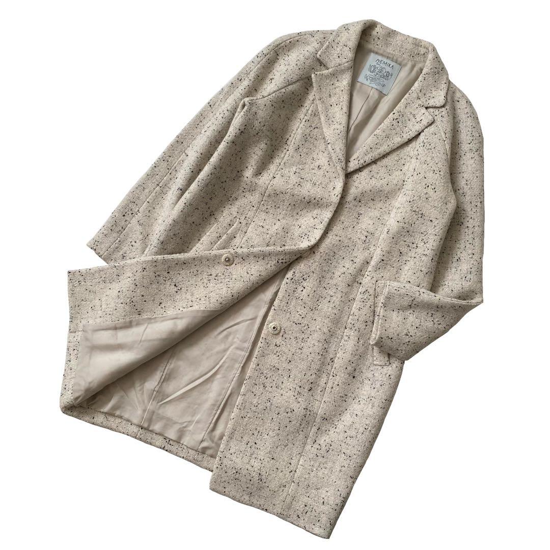 美品 NEMIKA ネミカ ツイード チェスター コート 11 レリアン