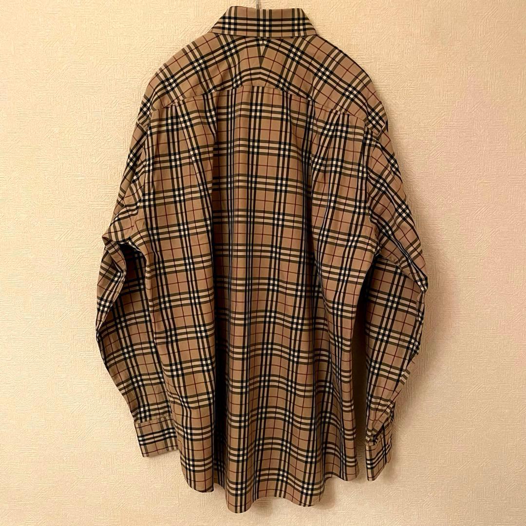 BURBERRY バーバリー ロンドンノバチェック 長袖シャツ Lサイズ メンズ