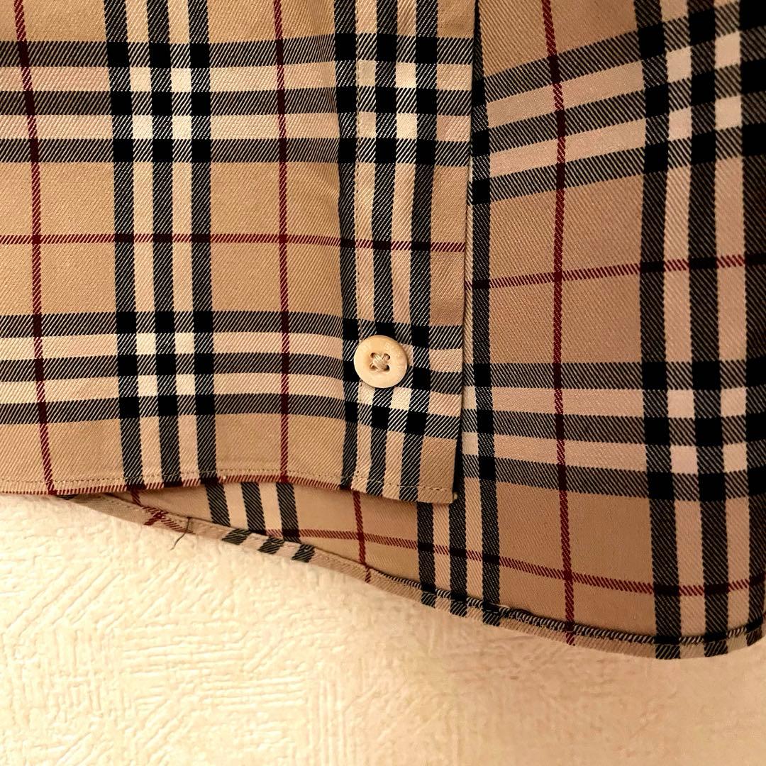 BURBERRY バーバリー ロンドンノバチェック 長袖シャツ Lサイズ メンズ