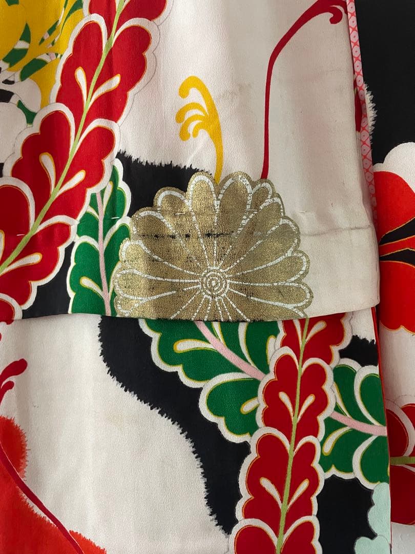 七五三　3歳　正絹アンティークお着物セット