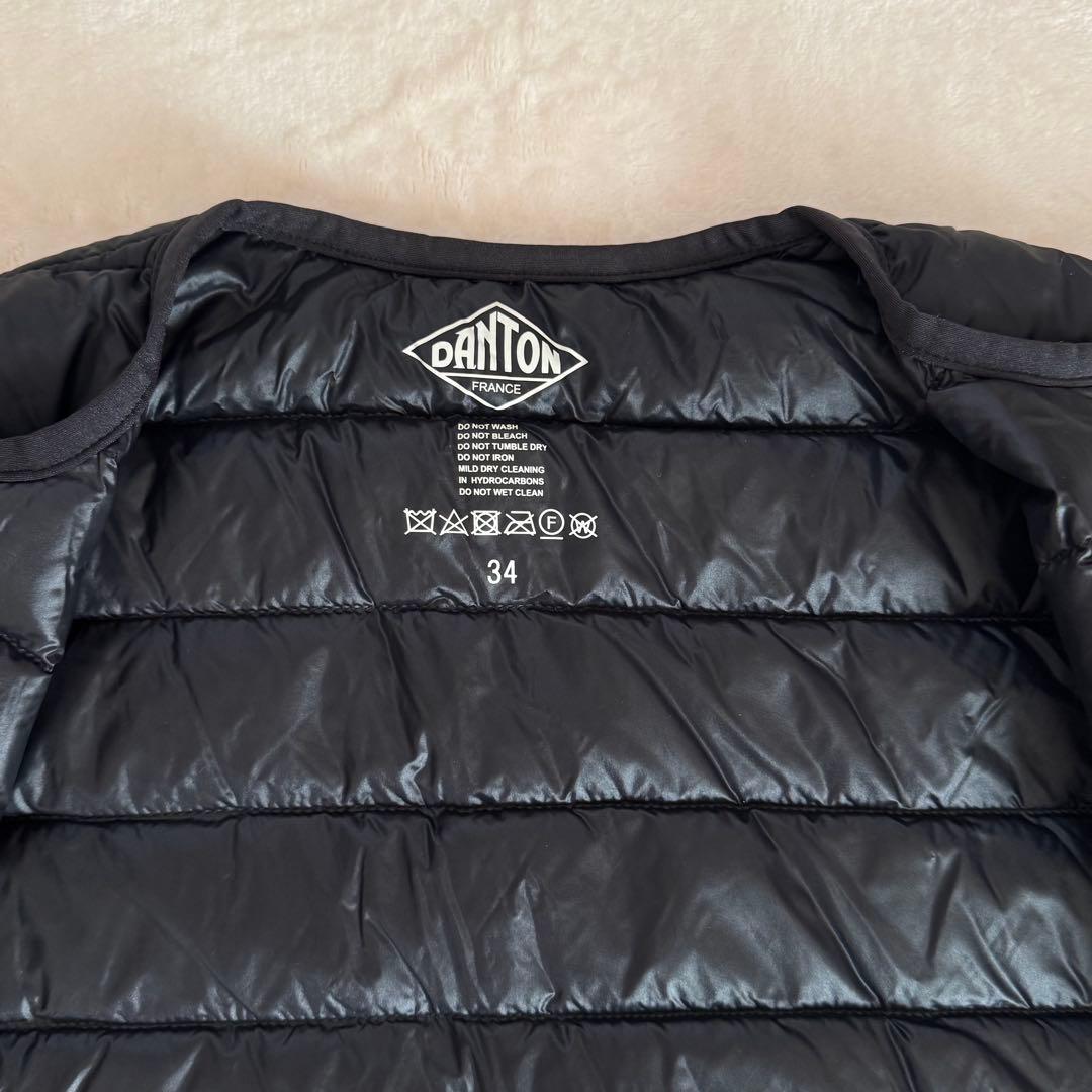 【美品】DANTON ダントン インナーダウン ダウンジャケット ブラック 34