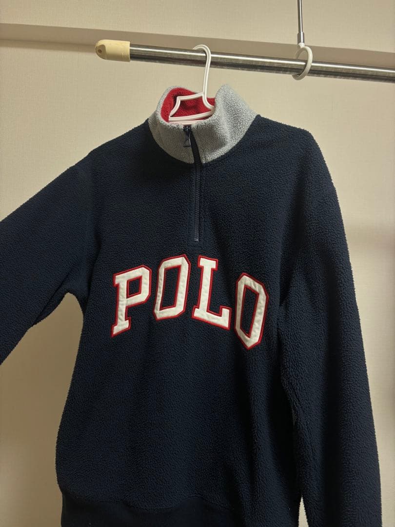 Polo ポロ　ラルフローレン　ネイビー ハーフジップ フリース　上着