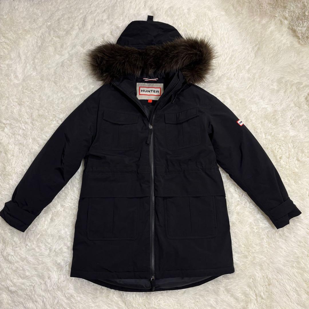 2/1〜2/3値下✨美品⭐︎HUNTER ロングダウンジャケット　ブラック