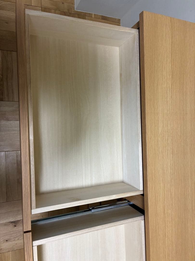 【廃盤品】無印良品　オーク材チェスト4段　幅120㎝