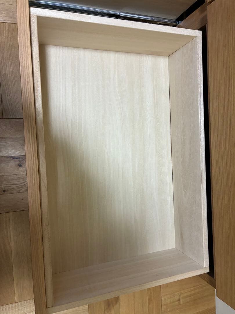 【廃盤品】無印良品　オーク材チェスト4段　幅120㎝