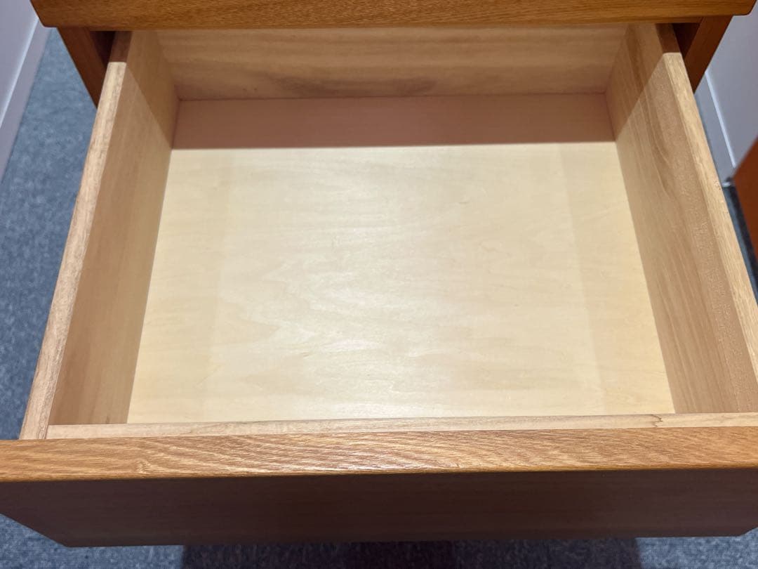 美品　無印良品 タモ材　3段チェスト キャビネット　廃盤　シンプル モダン 北欧