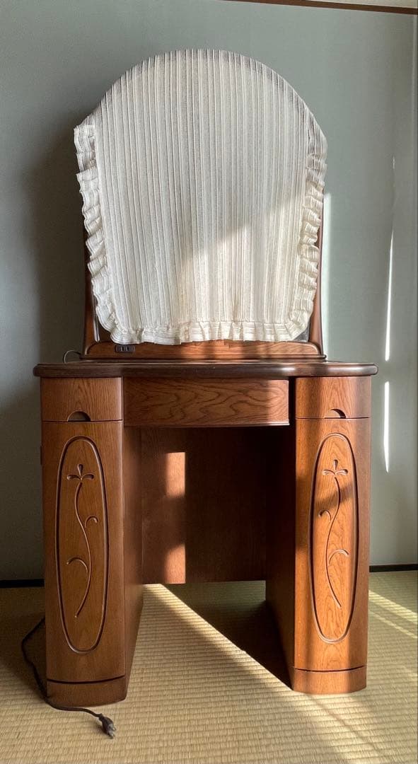 ドレッサー　鏡台　木製　ナラ