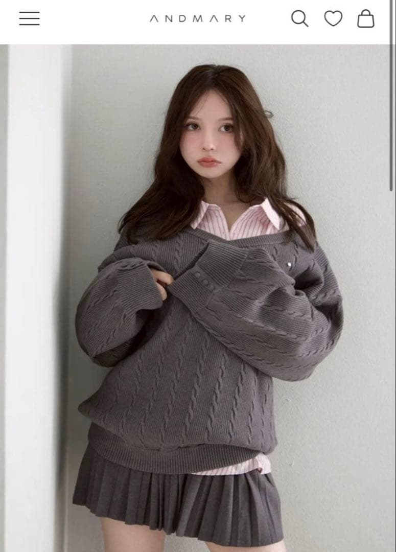 トップス andmary Agatha blouse set up