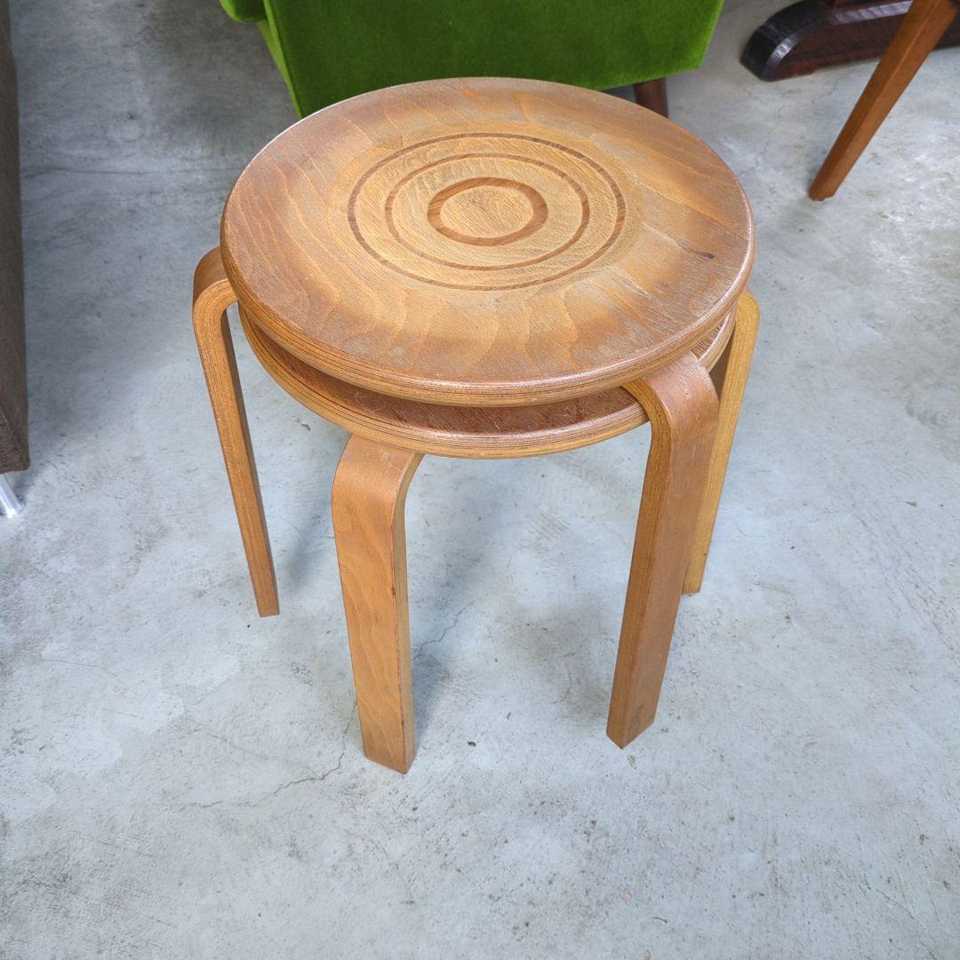 希少◆ビンテージ 丸椅子 スツール スタッキングチェア Yamaguchi 日本