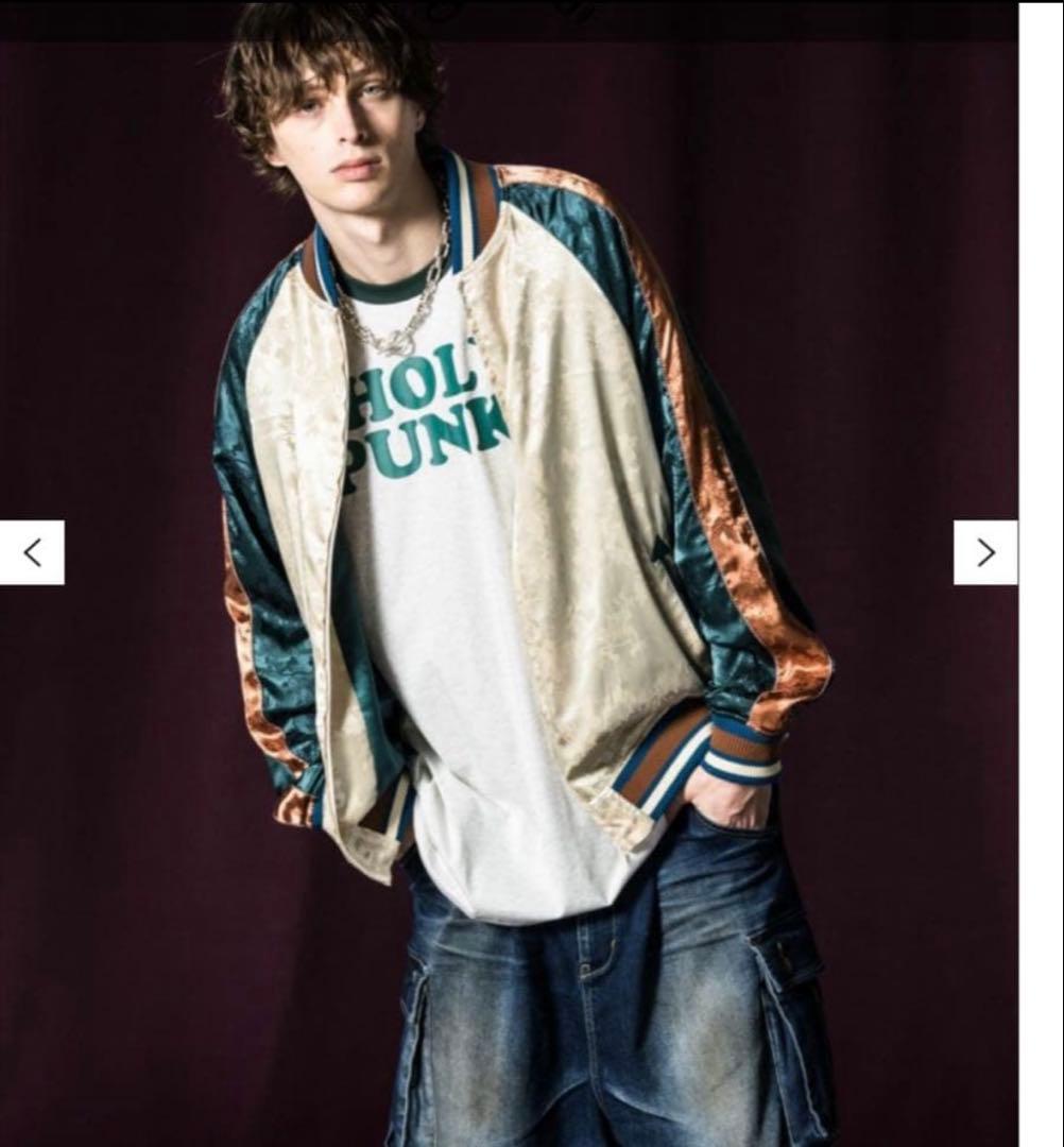 glamb グラム スカジャン 総柄 フラワージャガードスカジャンパー