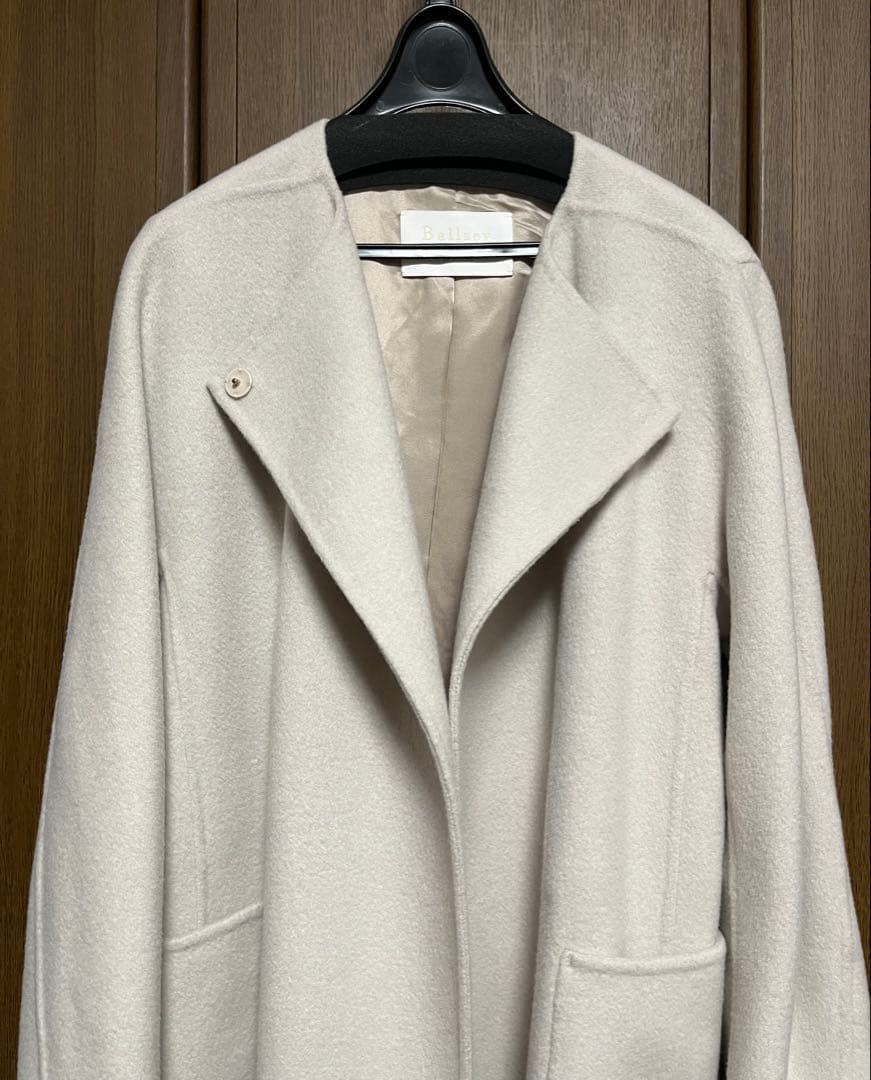 【Ballsey】プレミアムウールリバー ノーカラーコート 36 ¥74,800