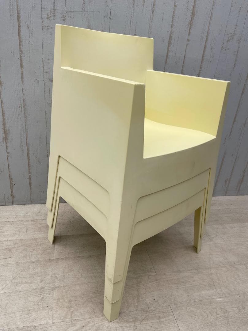 ドリアデ トイチェア アイボリー 3脚 まとめて スタッキングチェア イタリア製