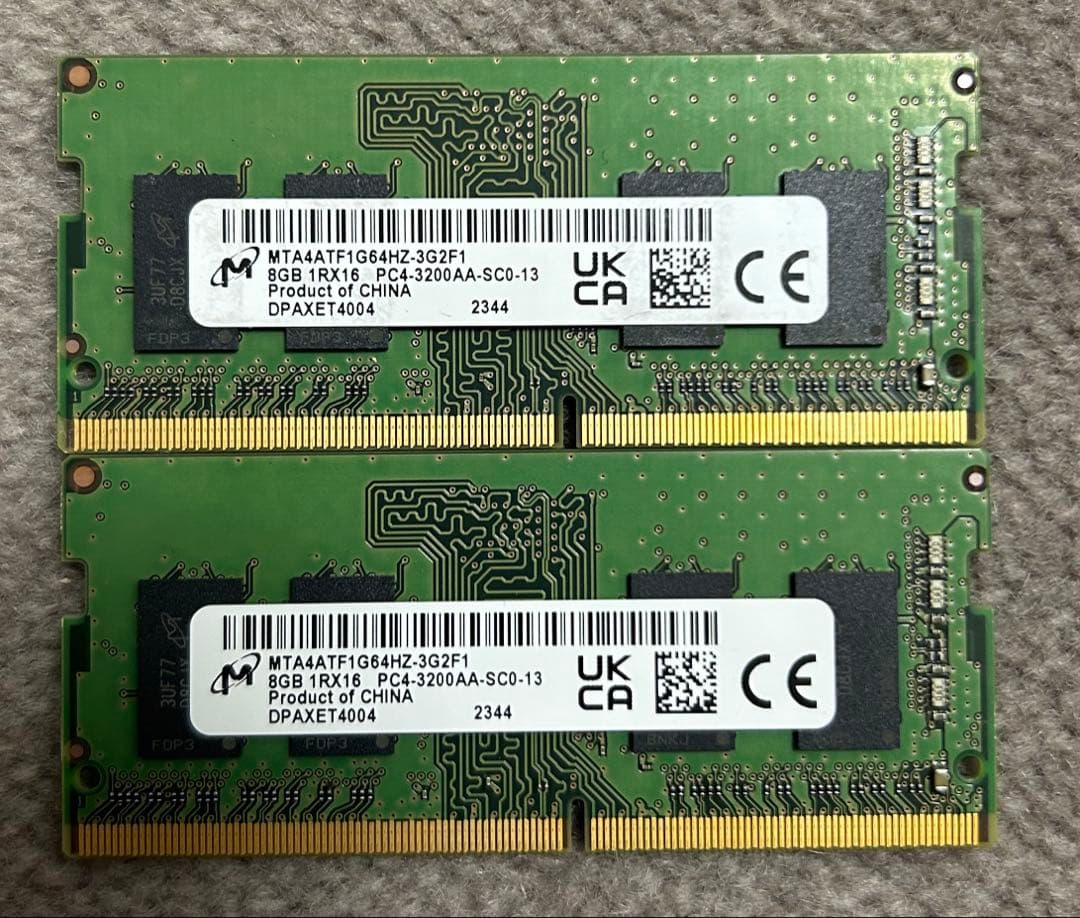 m*o様 DDR4 8GB pc4-3200メモリ 2枚組 16GB