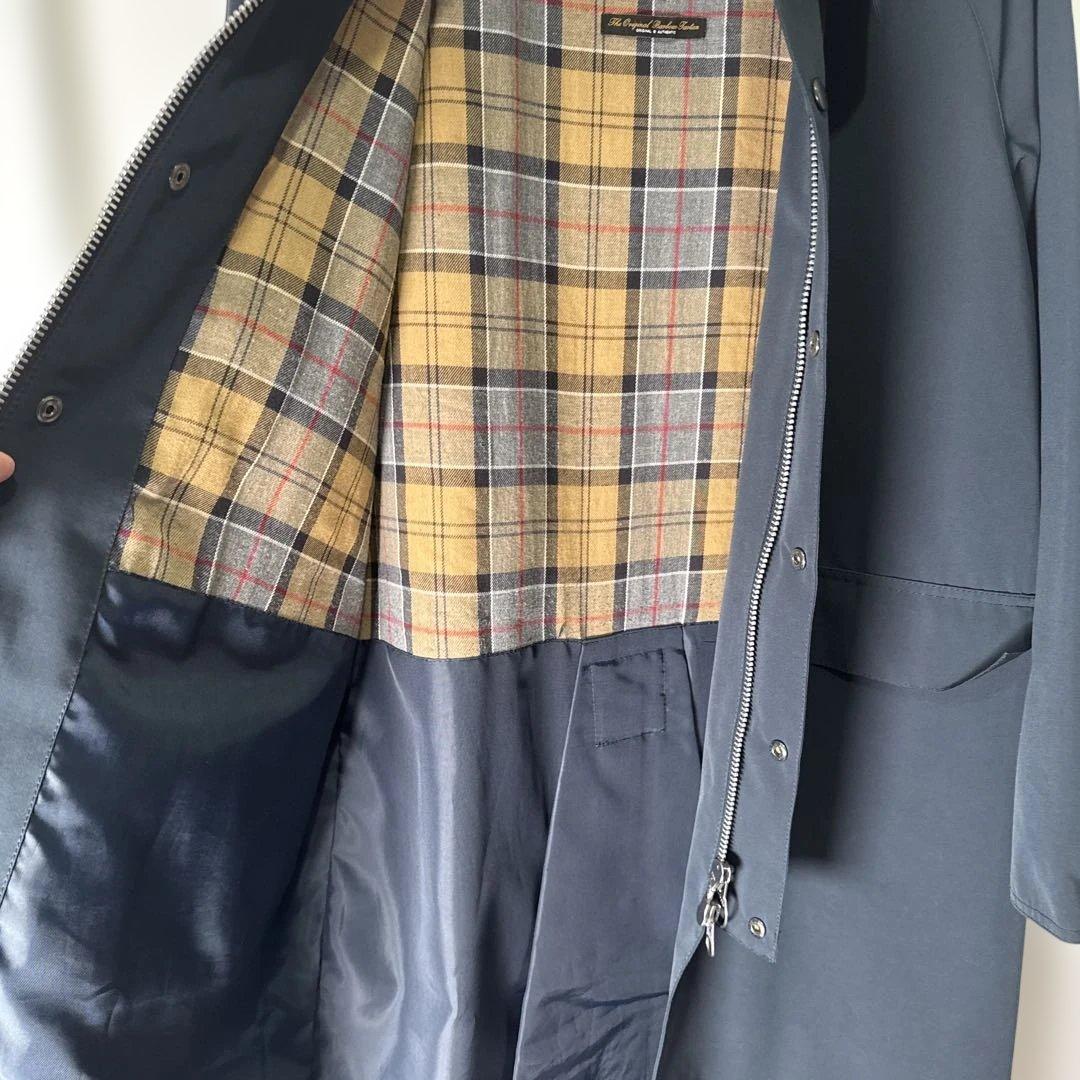 Barbour BURGHLEYネイビー ナイロントレンチコート