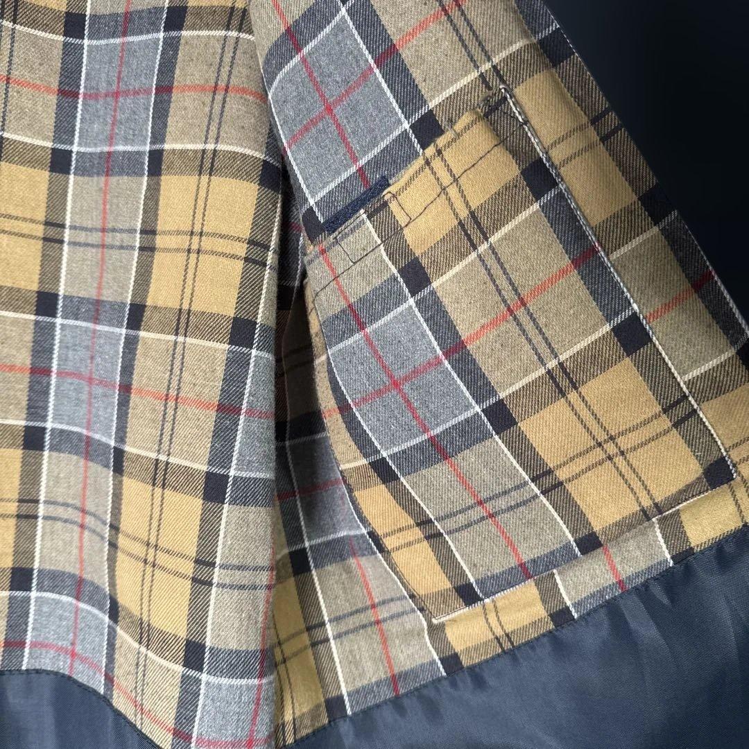 Barbour BURGHLEYネイビー ナイロントレンチコート