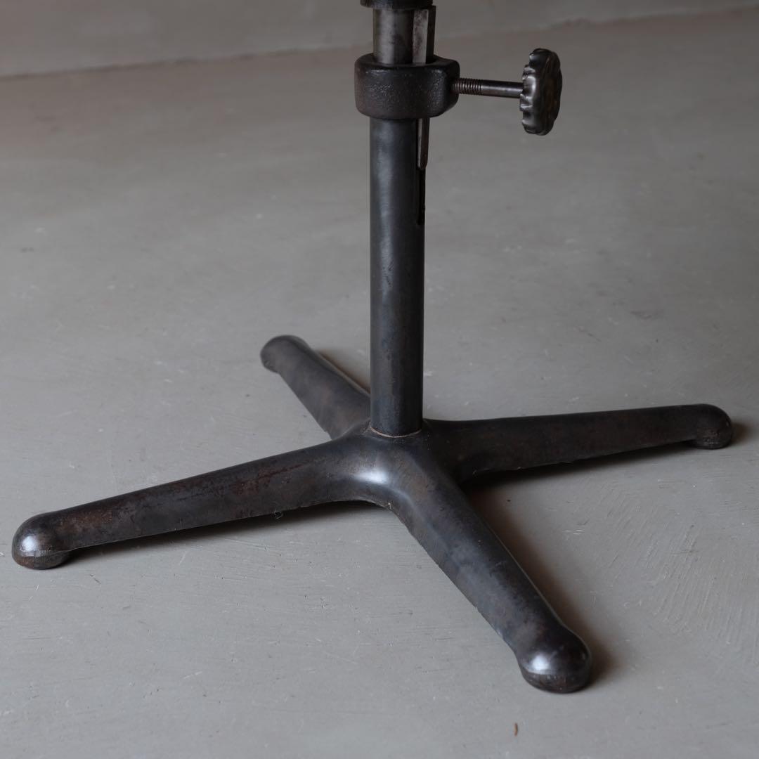 鉄脚回転デスクチェア　アイアン 椅子 インダストリアル 工業系 アンティーク