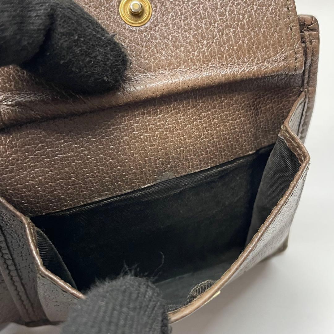 2863 GUCCI グッチ 二つ折り財布 オフィディア シェリーライン GG