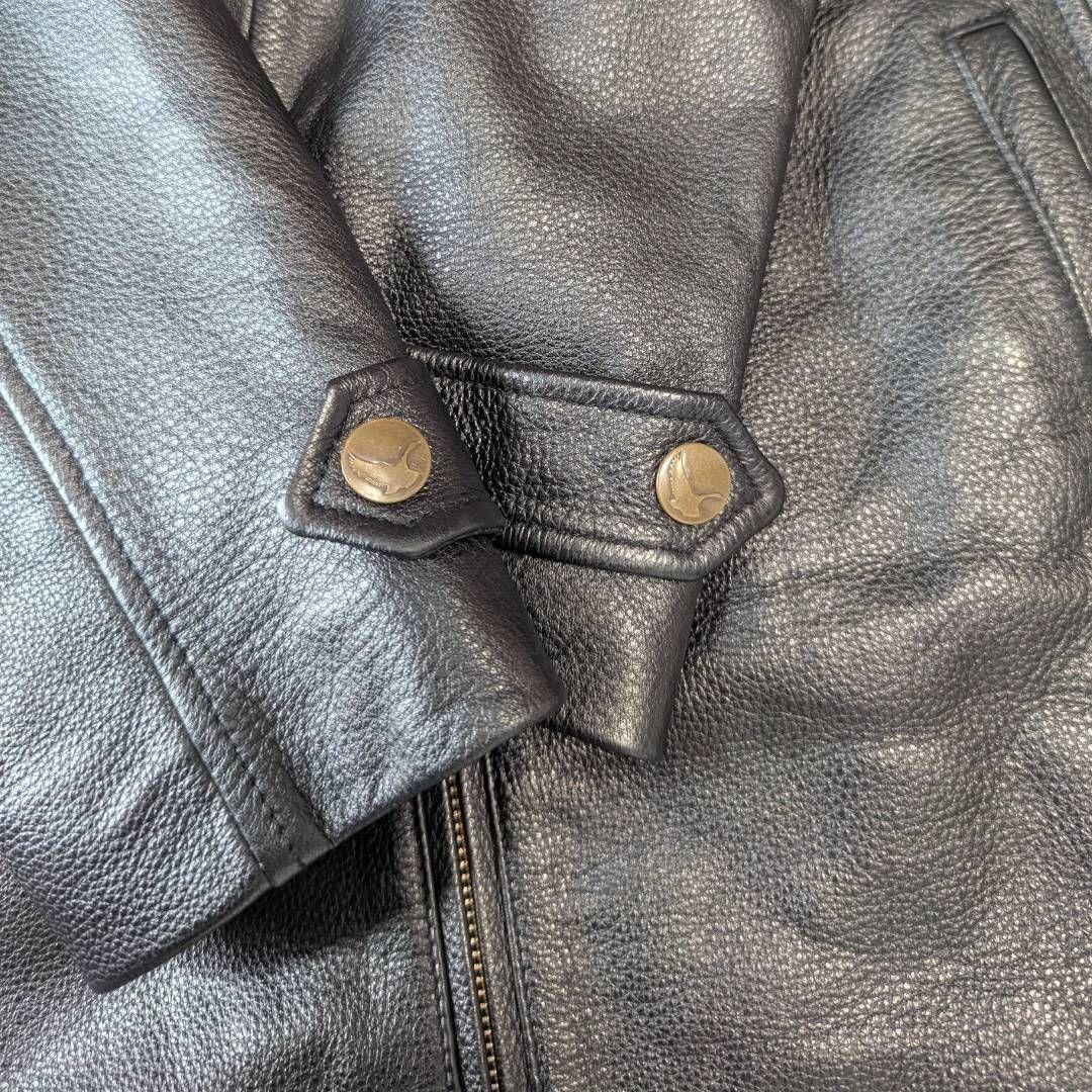 極美品 エディーバウアー レザーコート 本革 ダブルジップアップ