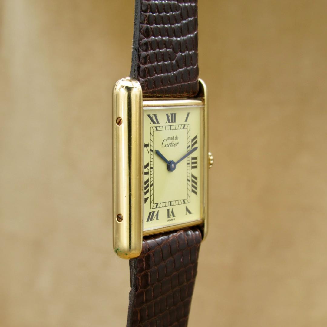 【美品】Cartier W1002753 マストタンク LM ヴェルメイユ 金