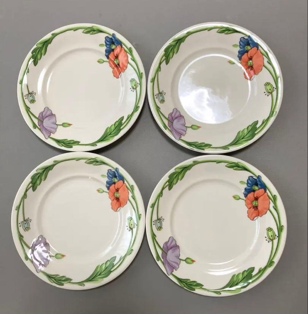 ビレロイ&ボッホ アマポーラ　ケーキ皿4枚