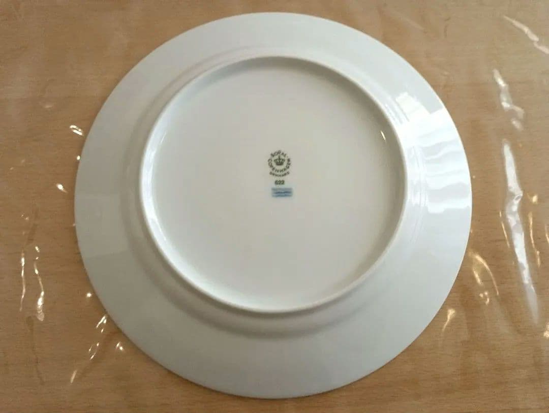 ロイヤルコペンハーゲン ホワイトフルーテッド ハーフレース プレート 22cm