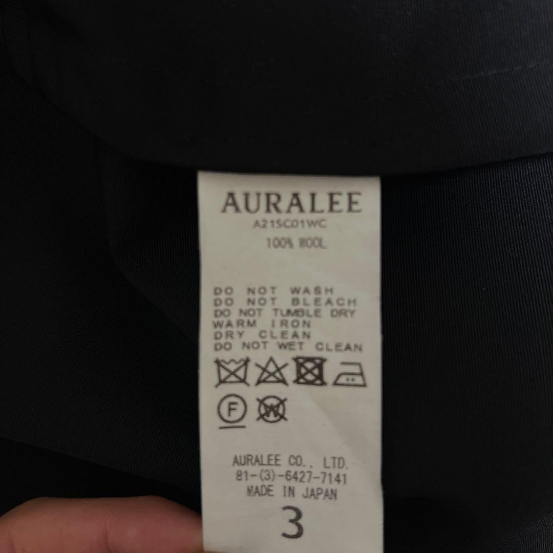 auralee ウールマックスギャバジンステンカラーコート