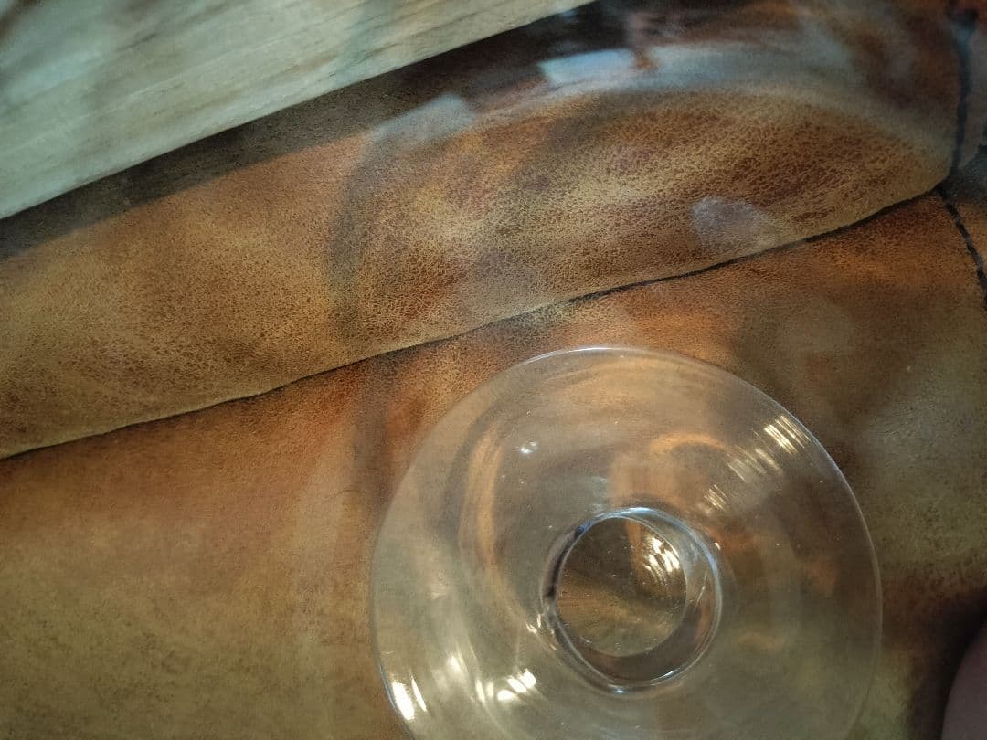 未使用☆ビンテージ昭和レトロ☆海外のお洒落な足つきキャニスター　大きめです。