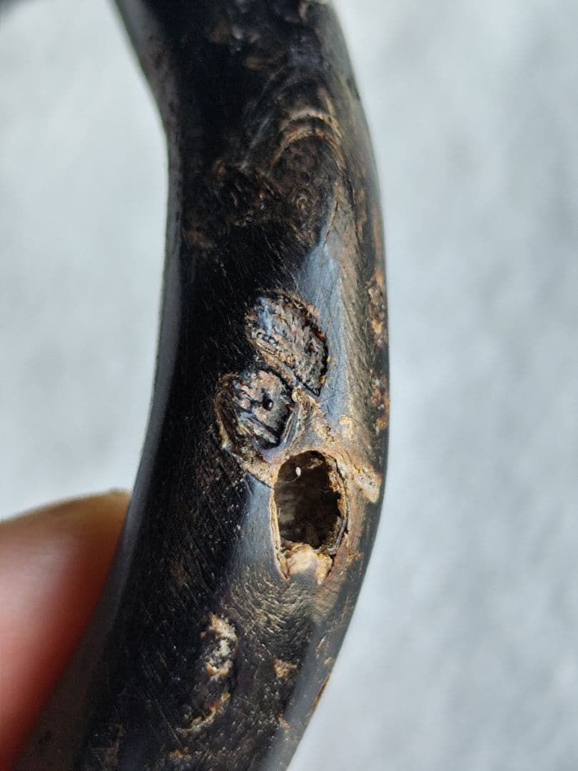 黒珊瑚　赤珊瑚象嵌細工　ブレスレット