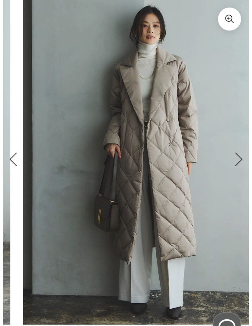 【TAION×anuans】チェスターロングダウン キルティング アニュアンス