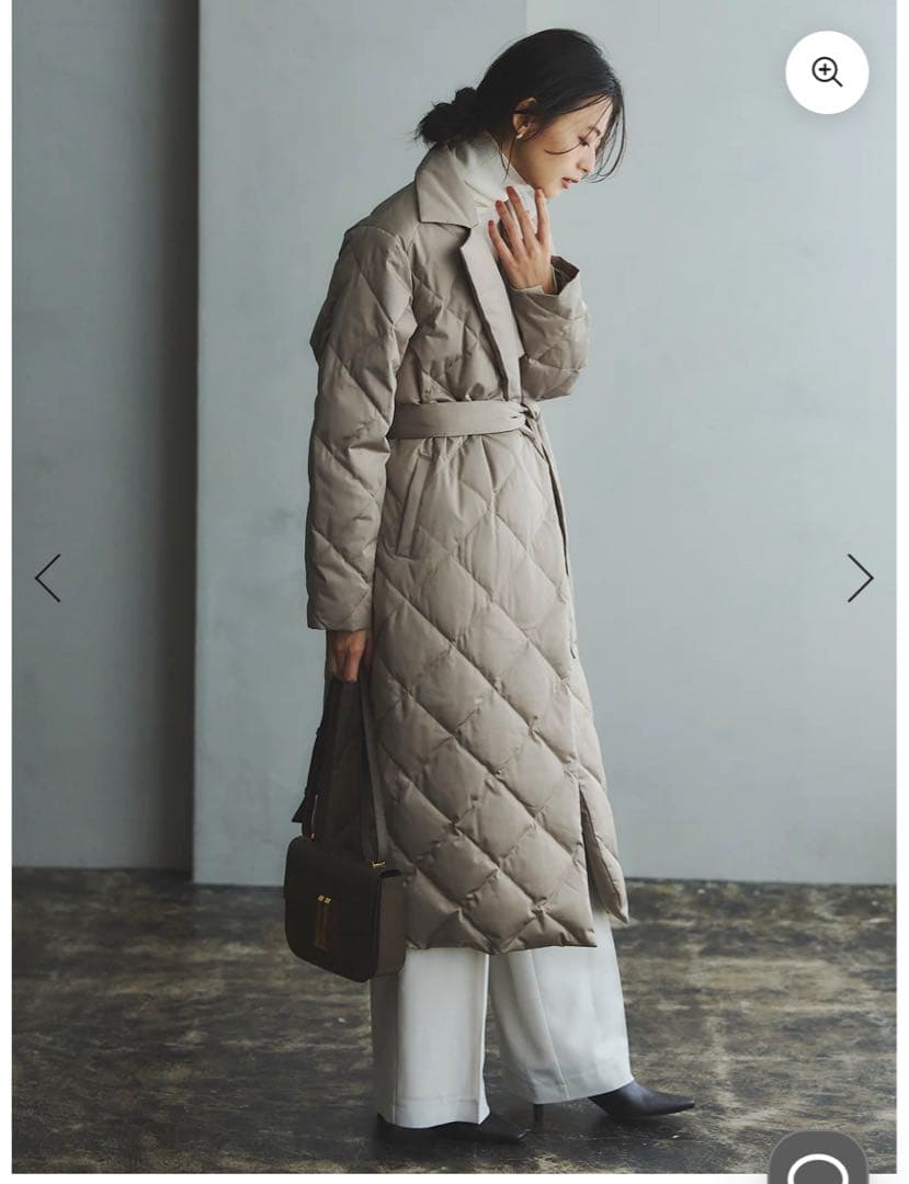 【TAION×anuans】チェスターロングダウン キルティング アニュアンス