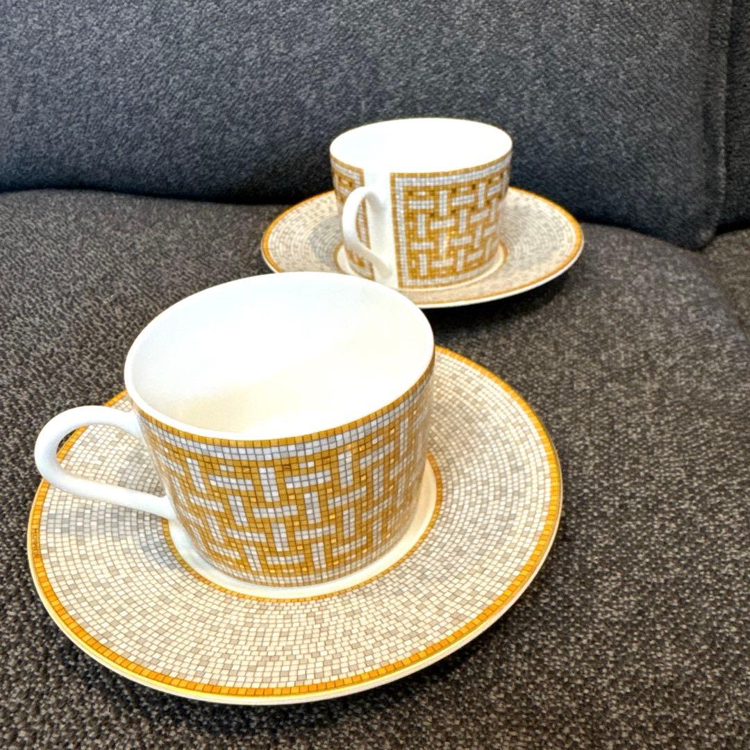 エルメス　モザイク　ティーカップandソーサー