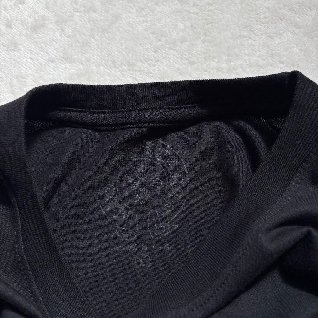 極美・Lサイズ　CHROME HEARTS ホースシューロゴ　半袖Tシャツ　黒