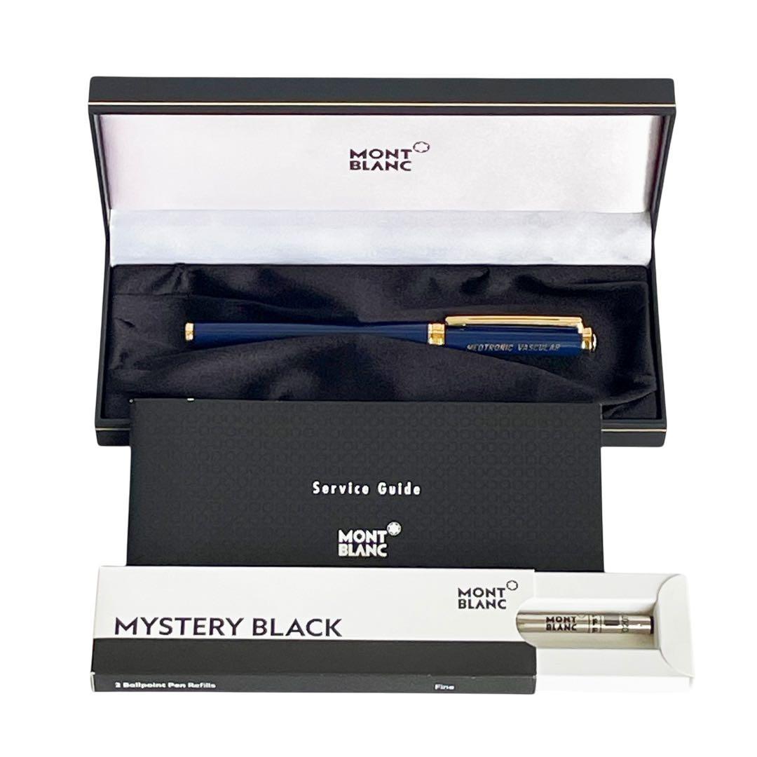 モンブラン ボールペン ノブレスオブリージュ ブルー 替芯付 箱付 説明書付