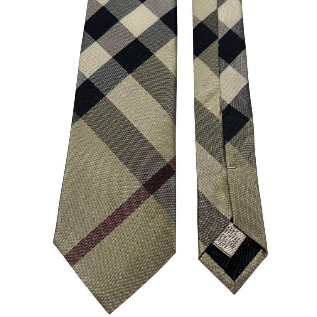 BURBERRY LONDON バーバリー シルク ネクタイ チェック 未使用品