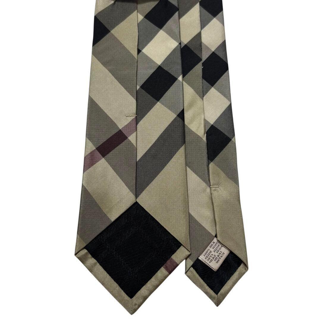 BURBERRY LONDON バーバリー シルク ネクタイ チェック 未使用品