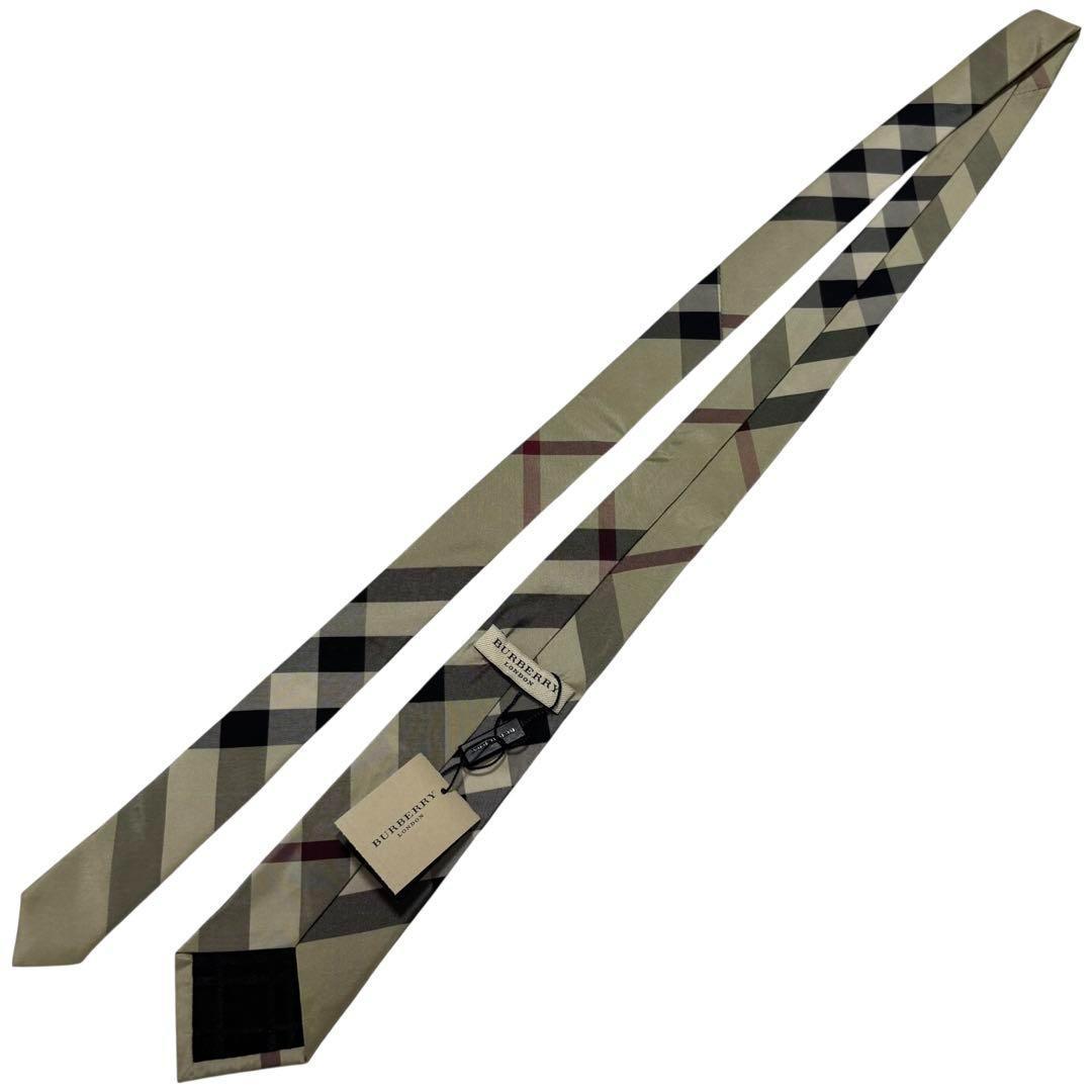 BURBERRY LONDON バーバリー シルク ネクタイ チェック 未使用品