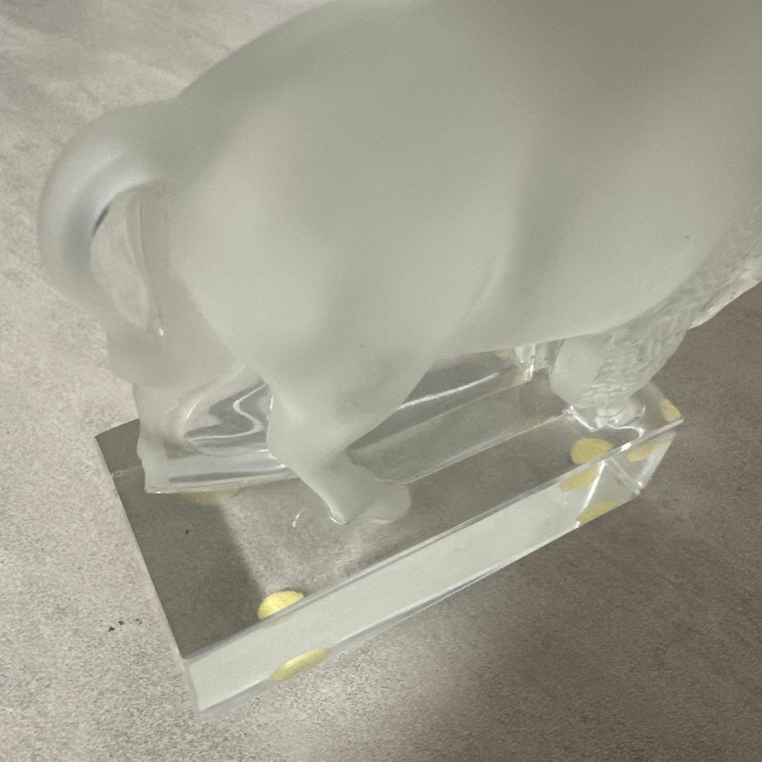 LALIQUE ルネ・ラリック　バイソン　彫像　ペーパーウエイト　置物