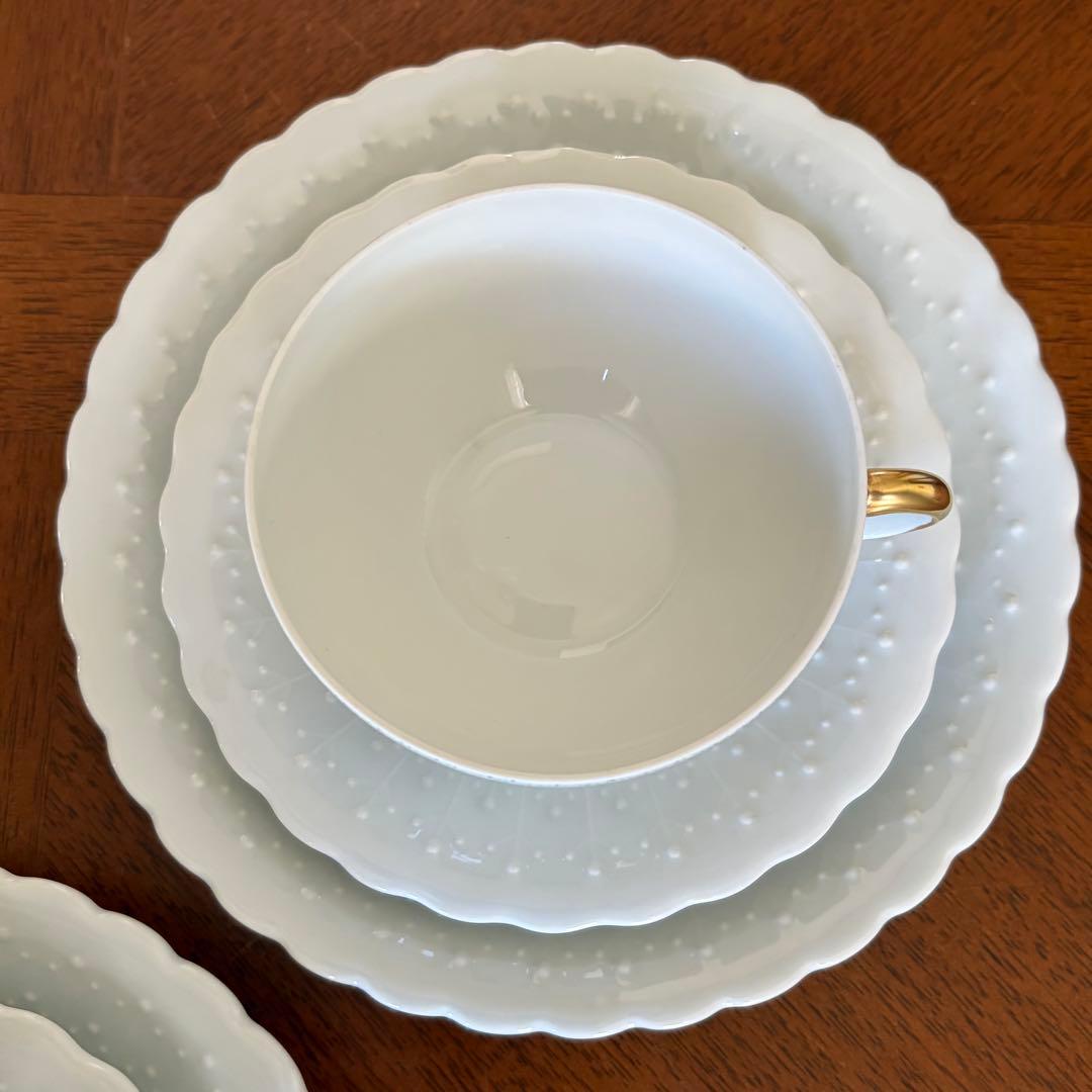 【美品】リモージュ（ジョルジュ・ボワイエ）★リビエラブルー★トリオ　ペア