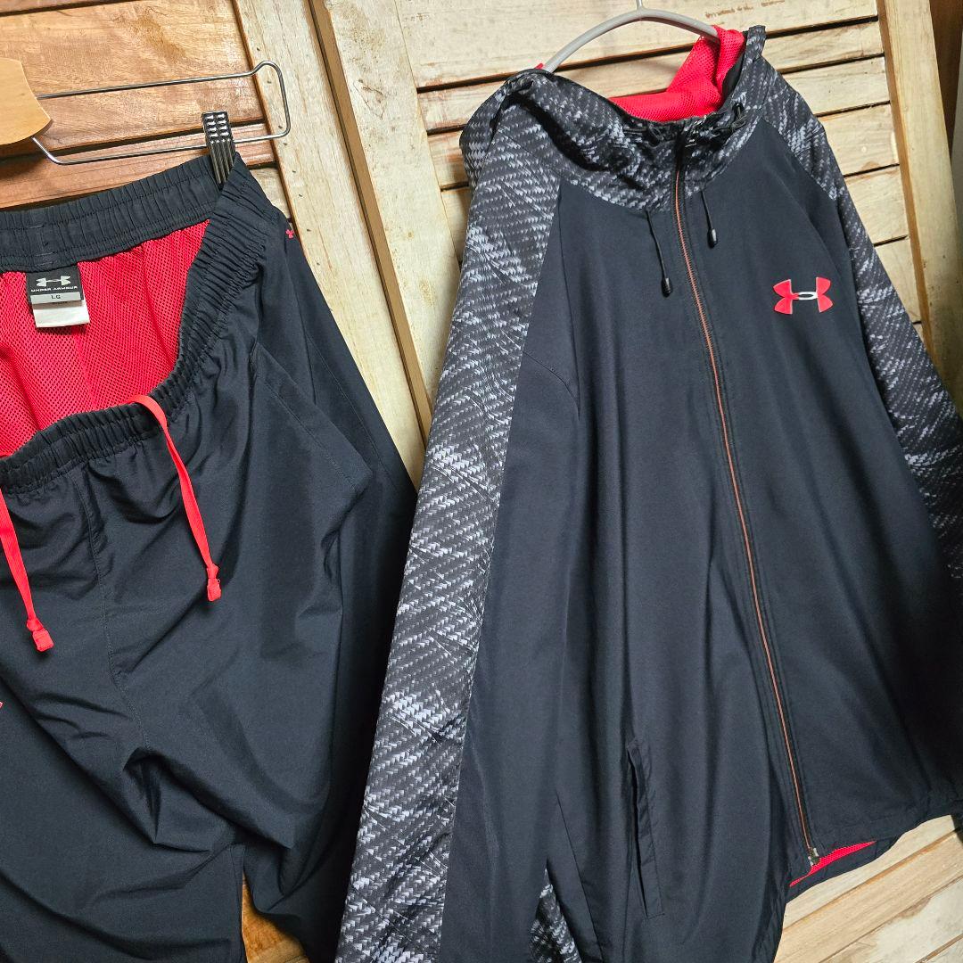 アンダーアーマー ウィンドブレーカー 上下セット 裏地付き ジャージ L XL