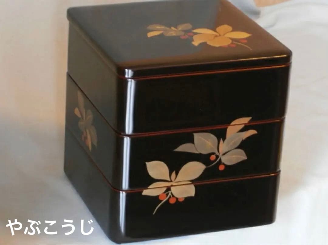 重箱　三段重　会津塗り