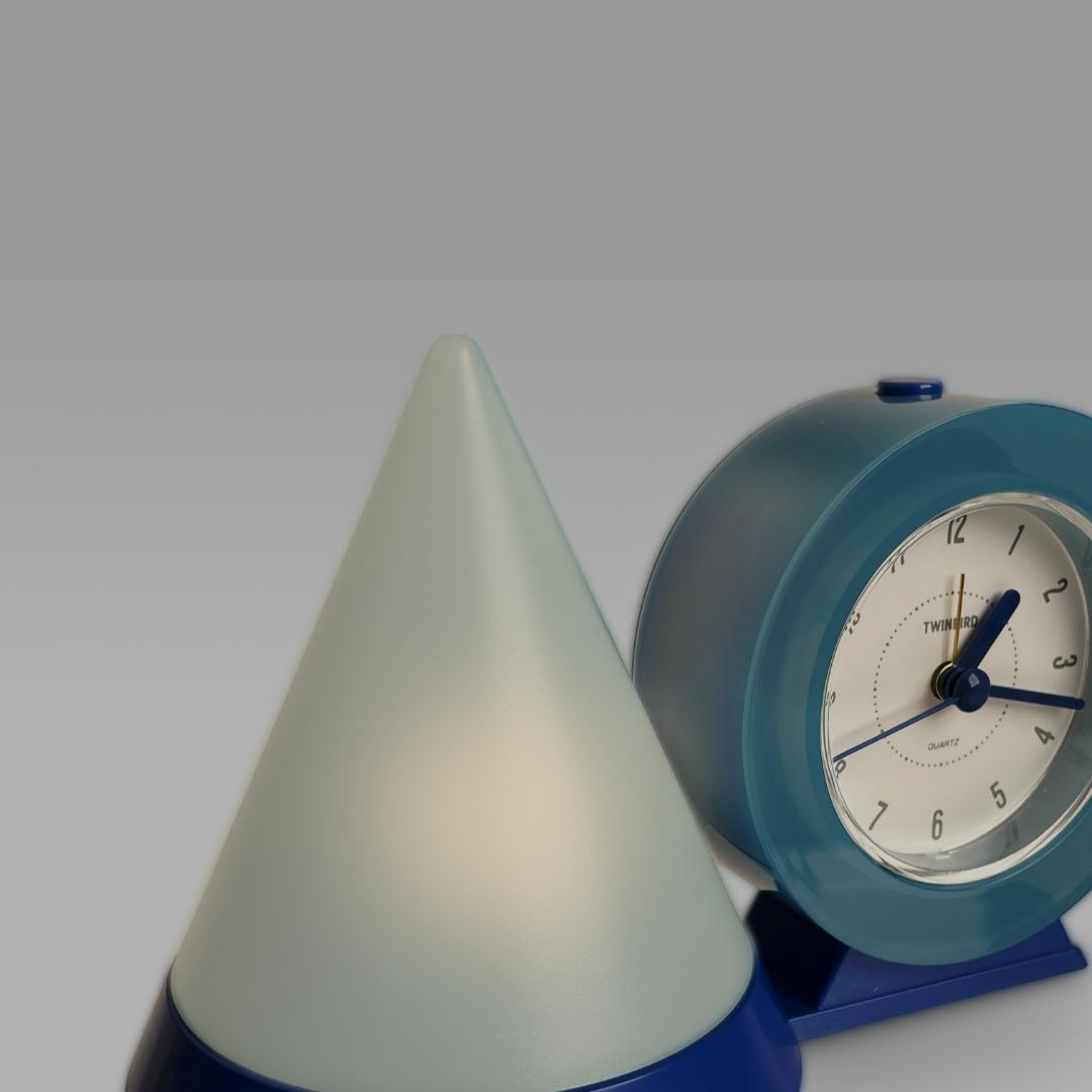 美品 90s【TWINBIRD】ポストモダン ナイトランプ デスククロック 時計