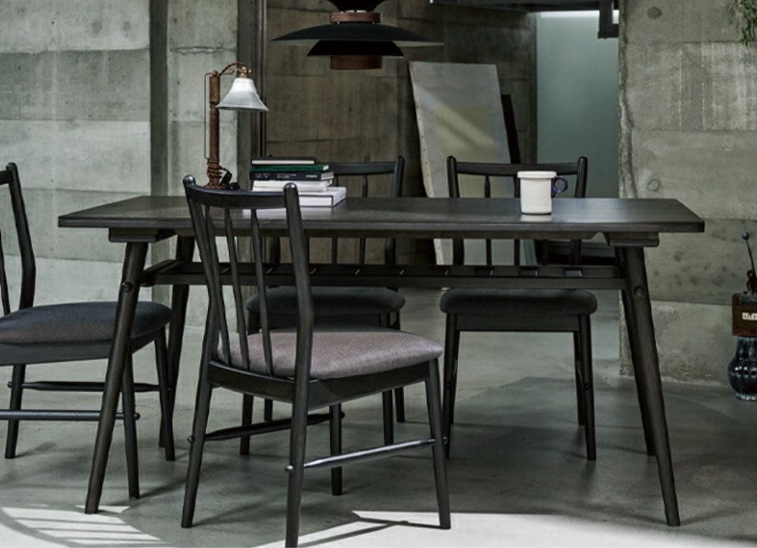 ダイニングテーブル　ウッディブラック　食卓 ダイニング カフェ 食堂 レストラン