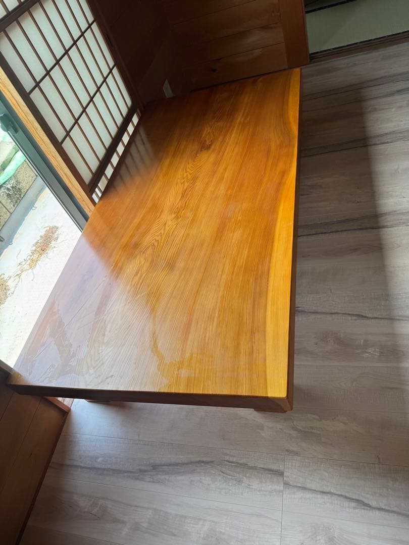 木製ナチュラルウッドテーブル一枚板