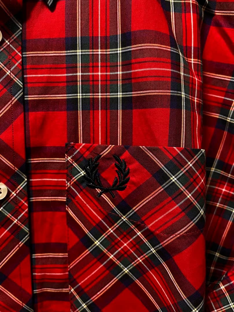 新品タグ付　フレッドペリー チェックシャツ　イギリス製