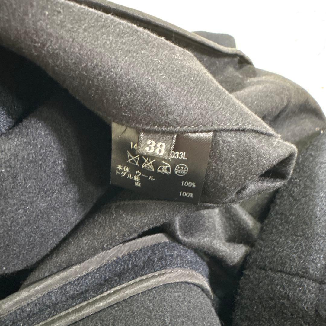 未使用に近い✨THE RERACS ロングコート ダッフルコート ネイビー　38