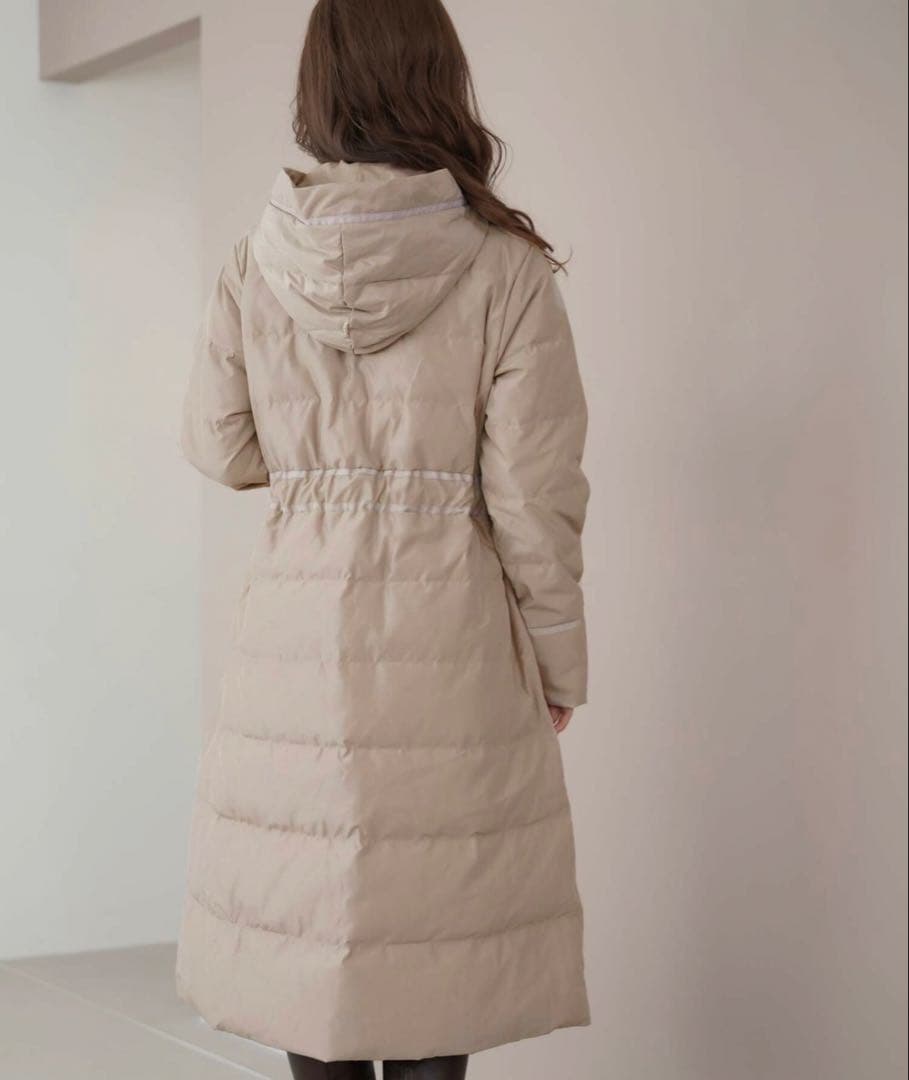 【新品】フード付きロングダウンコート le reve vaniller