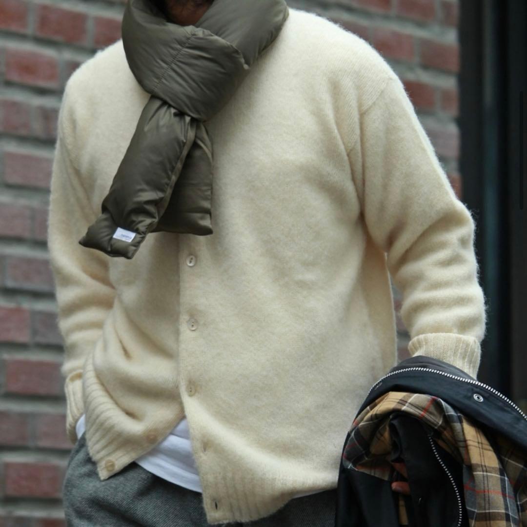 新品 ナナミカ ベージュ 光電子 ダウン マフラー ユニセックス