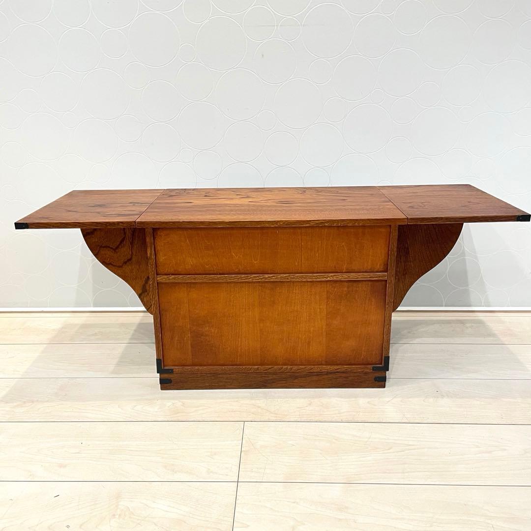 【美品】和裁机 ソーイングデスク 昭和レトロ 木製 裁縫机 折りたたみ テーブル