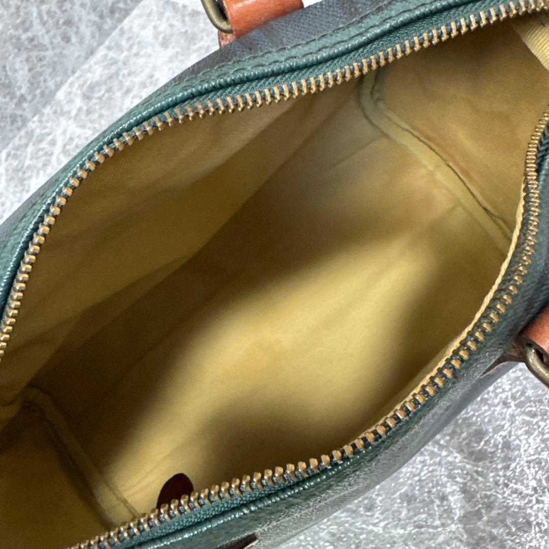 鉄*翔様 美品 ポロバイラルフローレン ミニボストンバッグ グリーンチェック ブ